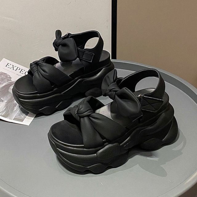 Platform Bow Sandals