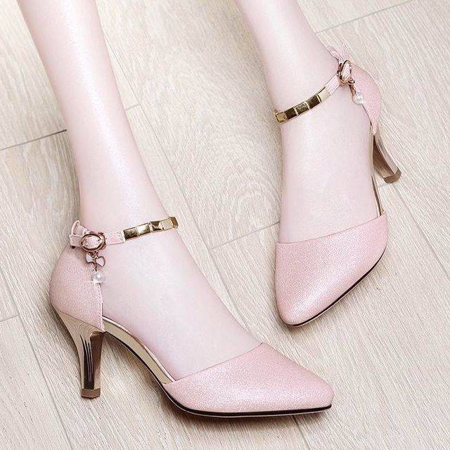 Ankle Heel Sandals High Strap