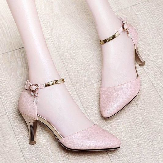 Ankle Heel Sandals High Strap