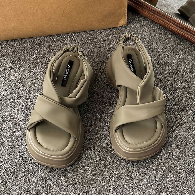 Slingback Sandals Knot Platform