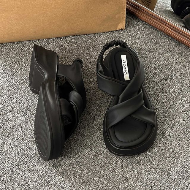 Slingback Sandals Knot Platform