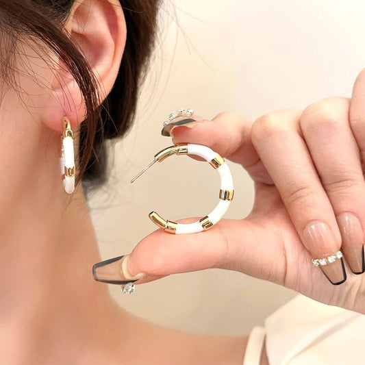 Hoop Color Block Earring