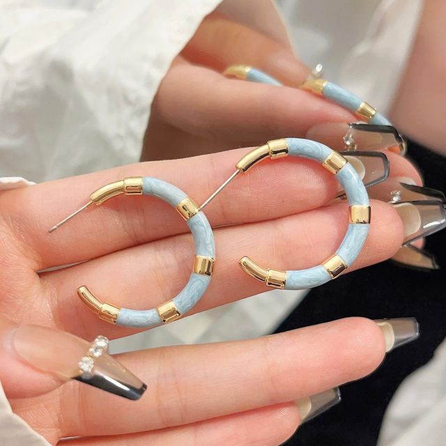 Hoop Color Block Earring