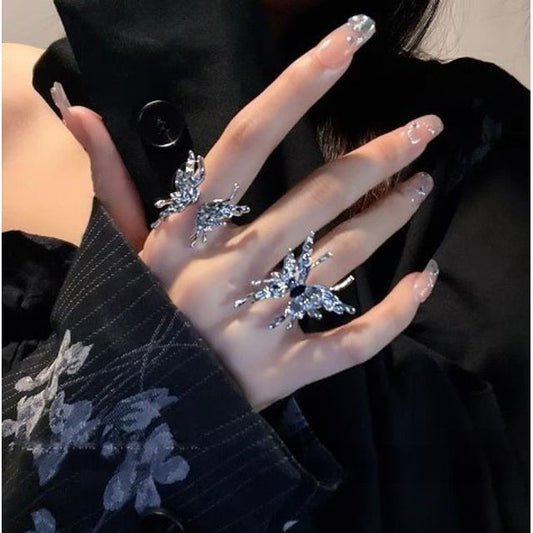 Ring Alloy Set / Open (various designs) Butterfly