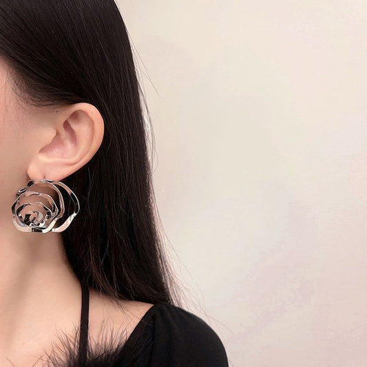 Earring Rose Alloy