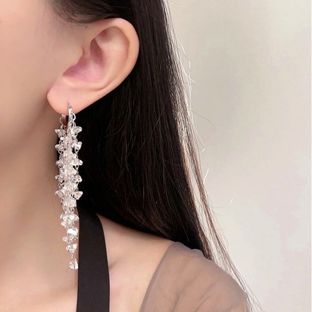Alloy Faux Earring Crystal Fringed