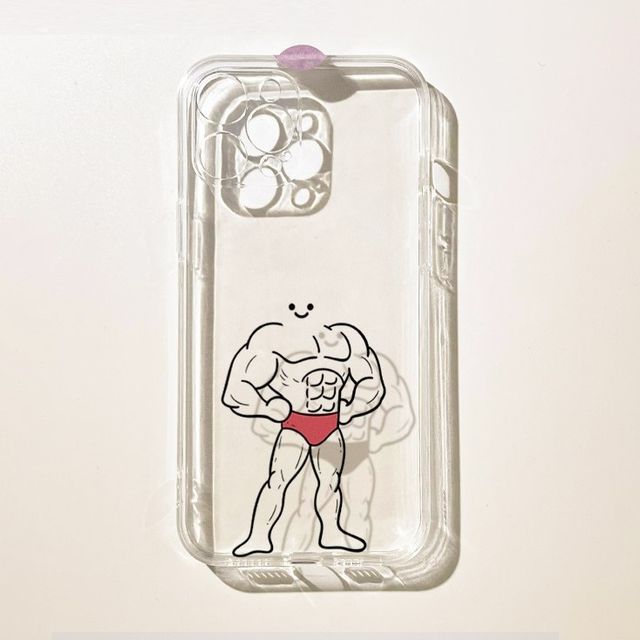 Muscle Transparent Case Phone Man