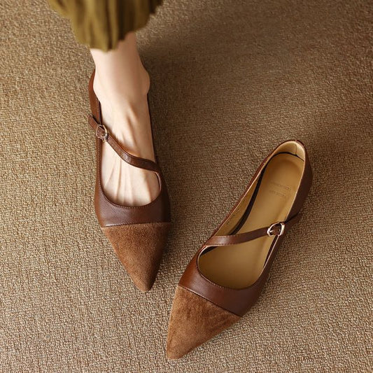Pointed Buckled Flats Strap