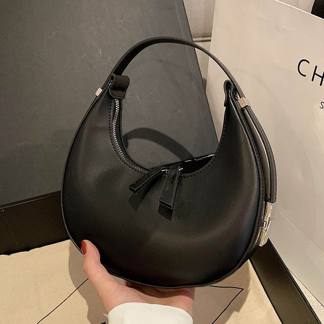 Faux Leather Bag Zip Shoulder