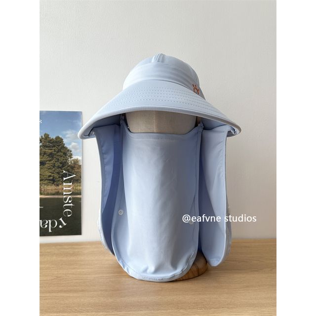 Sun with Cover Hat Protection Face Lettering