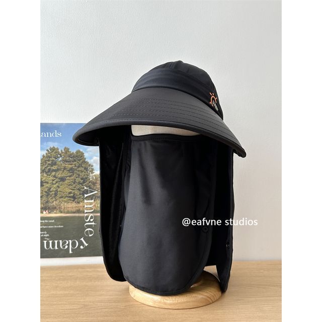 Sun with Cover Hat Protection Face Lettering