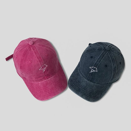 Embroidered Baseball Cloud Cap Lightning