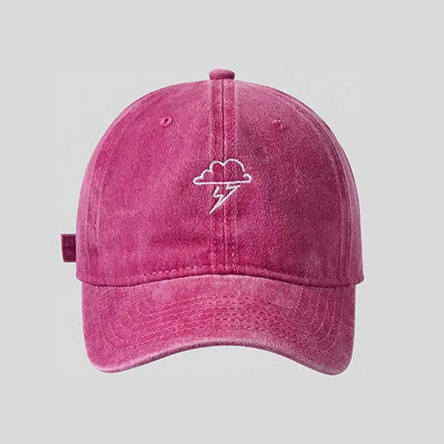 Embroidered Baseball Cloud Cap Lightning