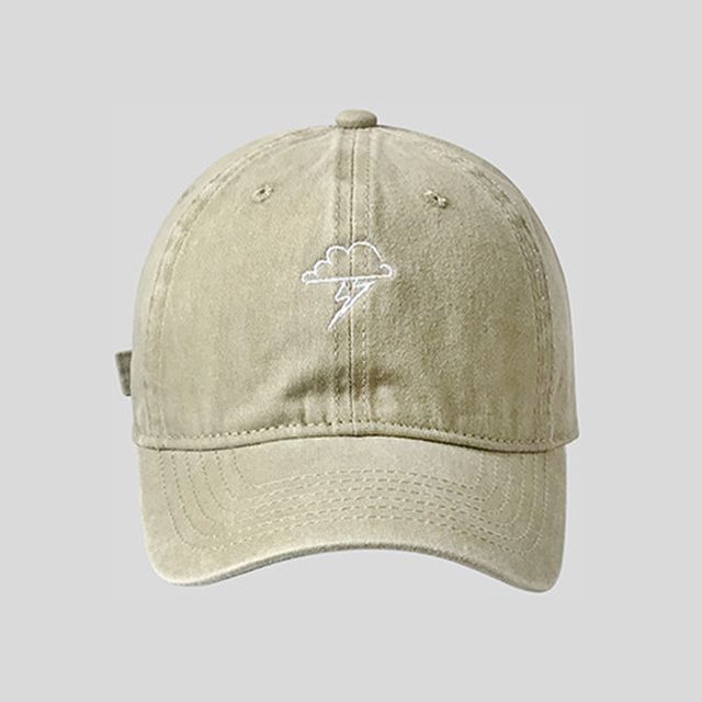 Embroidered Baseball Cloud Cap Lightning