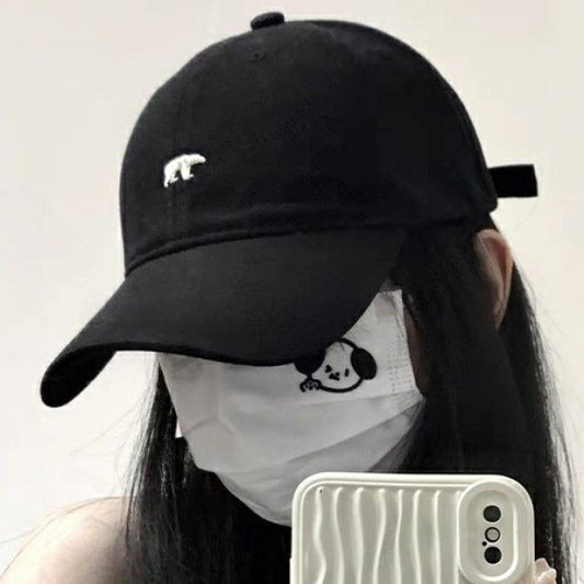 Embroidered Bear Baseball Cap Polar