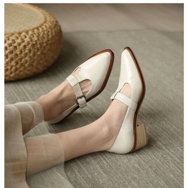 Loafers Heel Chunky Pointed