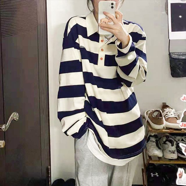 Polo Striped Shirt Long-Sleeve