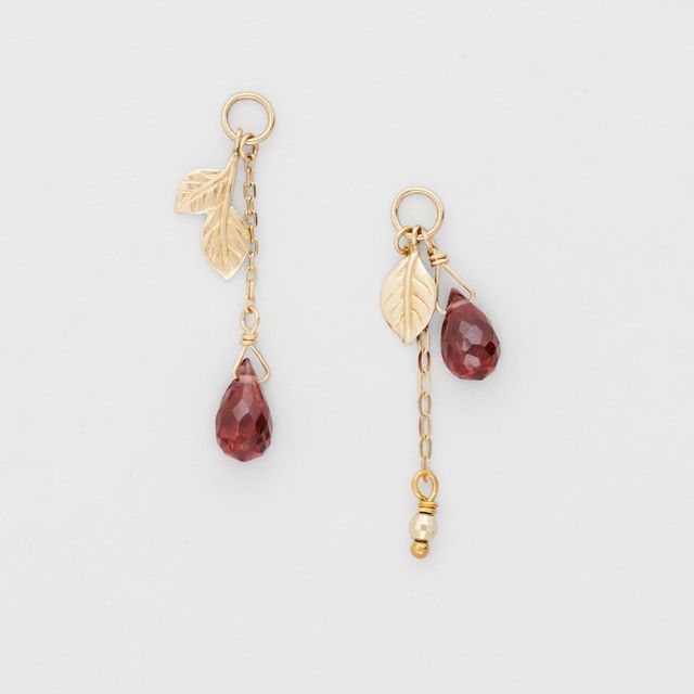 (various Asymmetrical Agate Drop designs) Earring Alloy Leaf