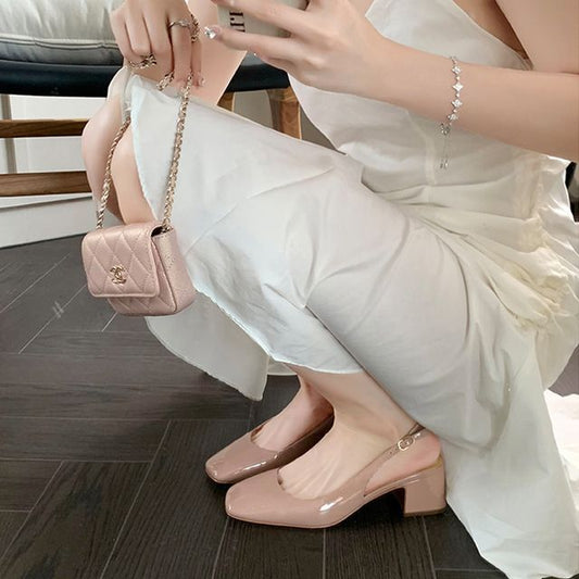 Sandals Slingback Block Heel