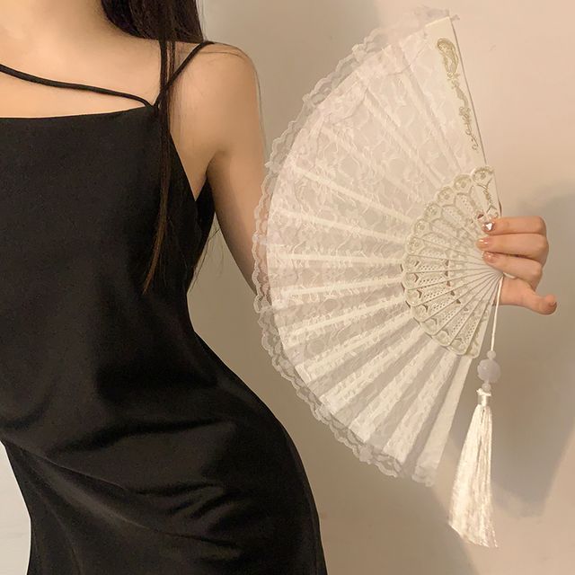 / Character Chinese Traditional Fan Scrunchie Hand