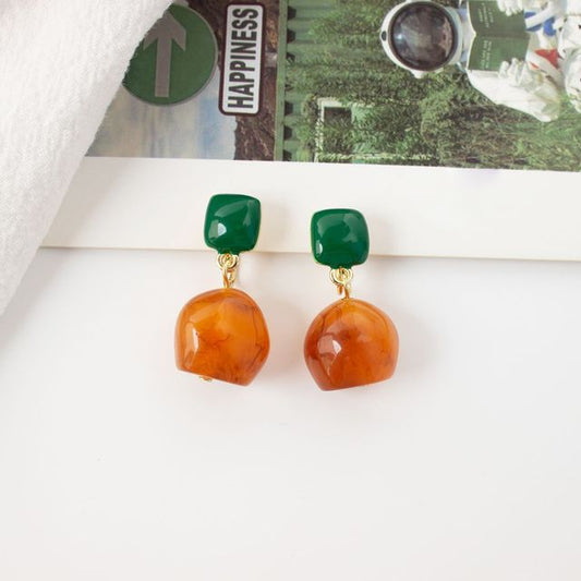 Earring Drop On Geometric Clip /