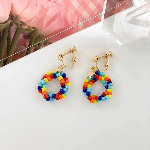 Earring Dangle Bead Alloy