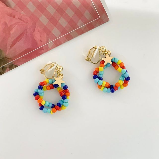 Earring Dangle Bead Alloy