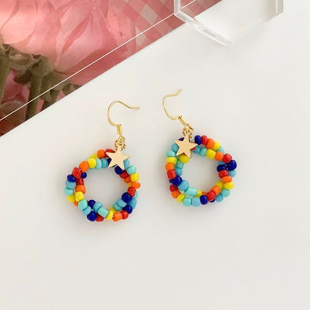 Earring Dangle Bead Alloy