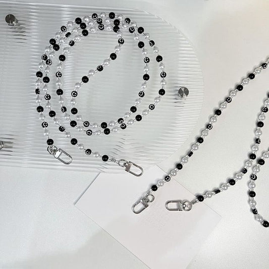 Smiley Phone Faux Pearl Strap