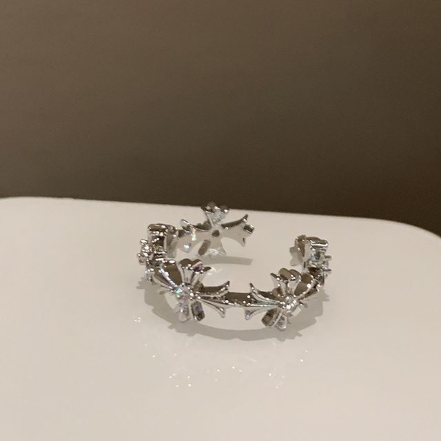 Cross Open Faux / Ring Set Moonstone