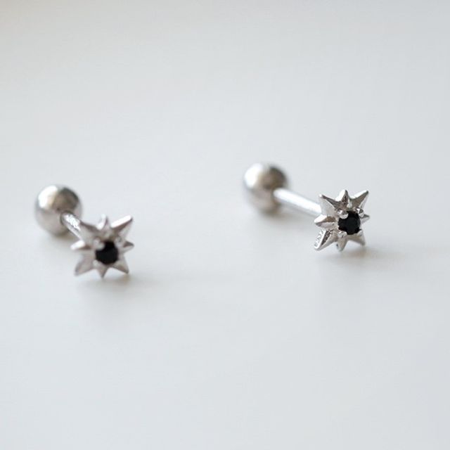 Earring Star Sterling Silver Stud