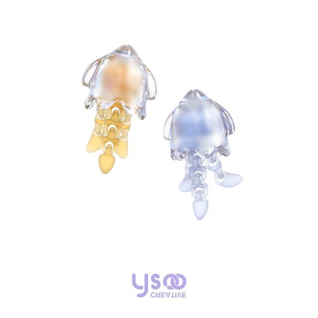 Squid Earring Two-Tone
