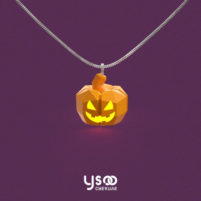 Lantern Necklace Halloween Pumpkin