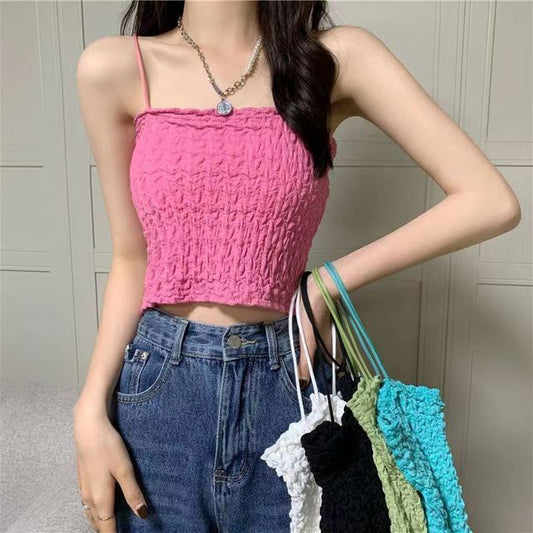 Ruched Cami Cropped Top