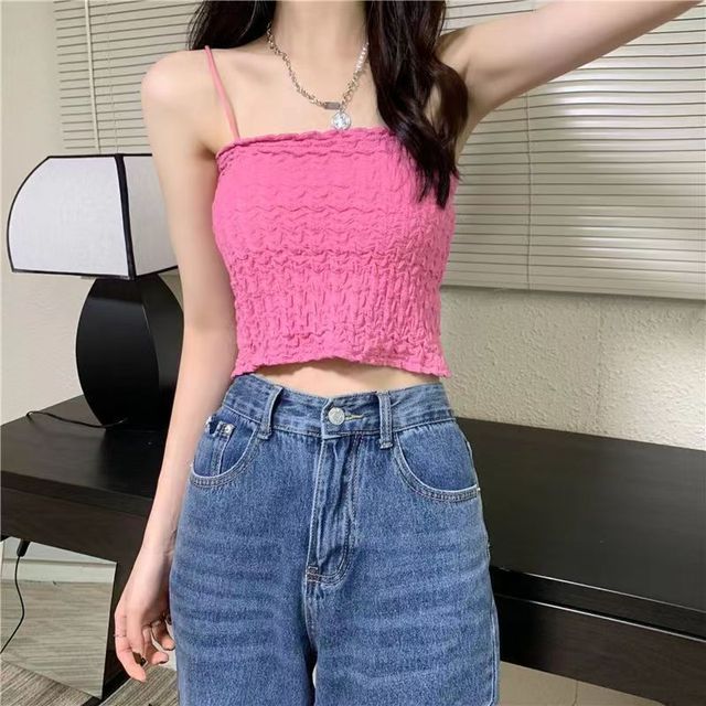 Ruched Cami Cropped Top