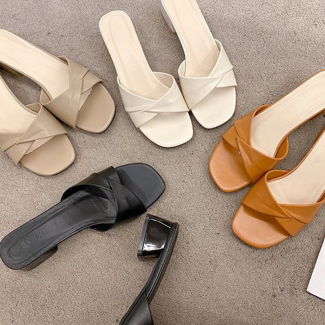 Heel Slide Knot Sandals Chunky