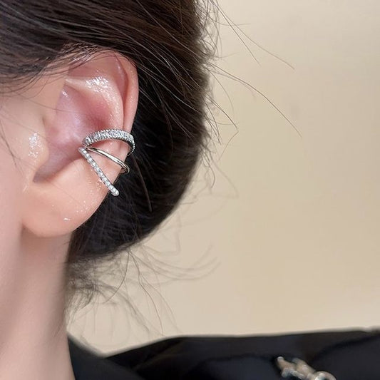 Cuff Ear Rhinestone Layered
