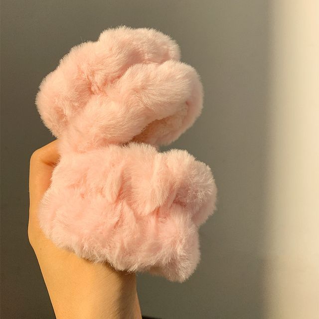 Chenille Band / Tie Wrist Peach Hair Headband