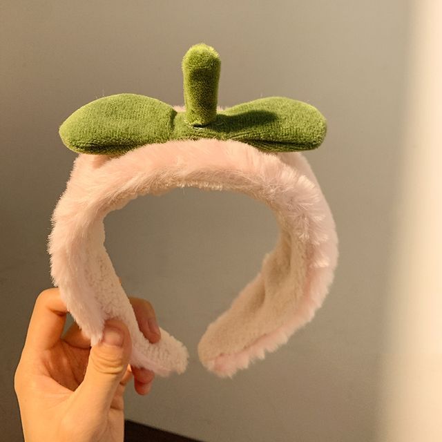 Chenille Band / Tie Wrist Peach Hair Headband