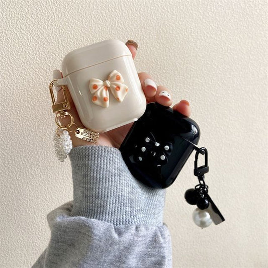 Case Earphone AirPods Faux / Pearl Bow Pro Skin