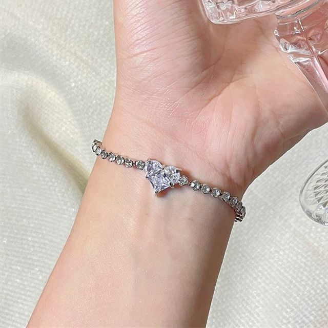 Bracelet Heart Rhinestone