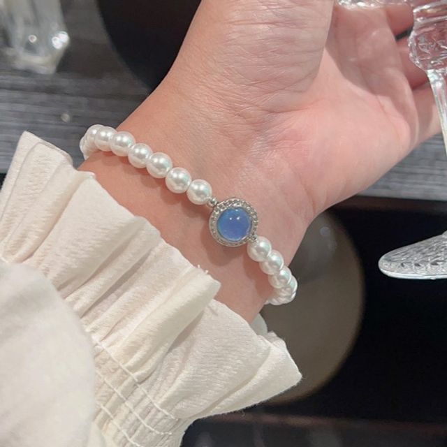 Bracelet Pearl Gemstone Faux
