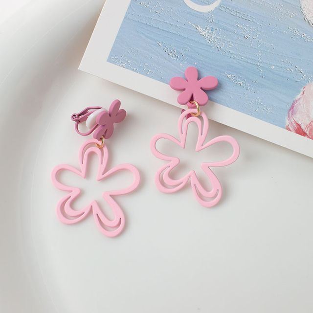 Drop / Floral Earring Clip-On