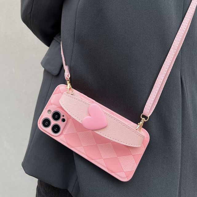 Phone Case Heart Strap