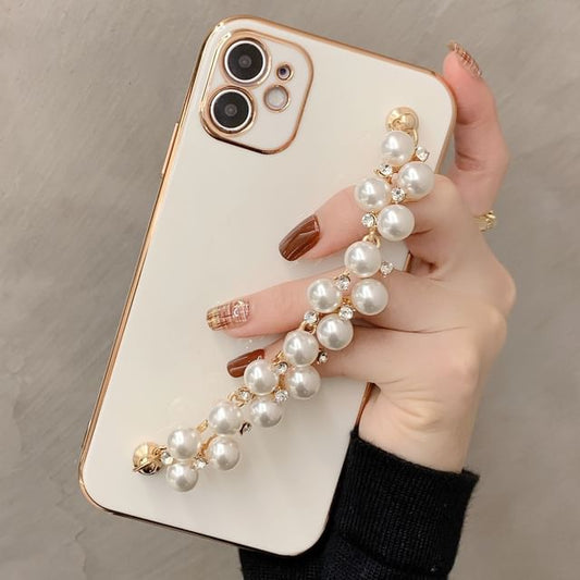 Faux Phone Chain Pearl Case