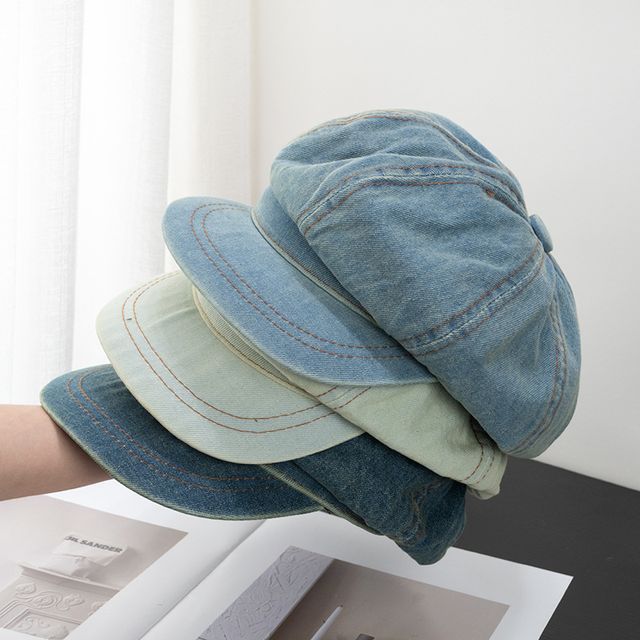 Denim Newsboy Cap
