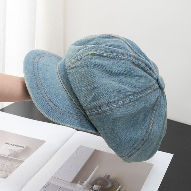 Denim Newsboy Cap