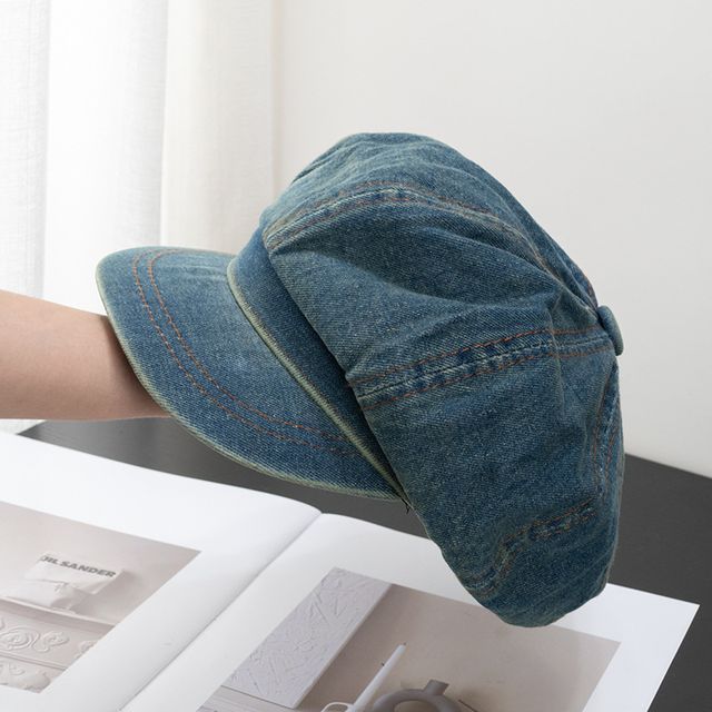 Denim Newsboy Cap