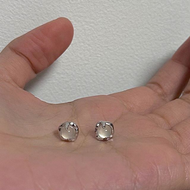 Stud Agate Alloy Earring