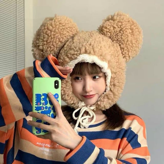 Trapper Fluffy Hat Bear Ear